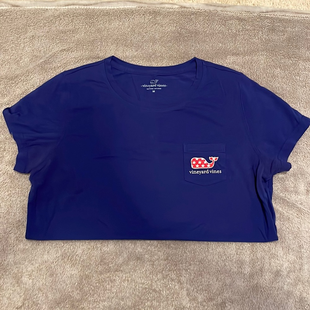 vineyard vines patriotic women's fit t-shirt, size M